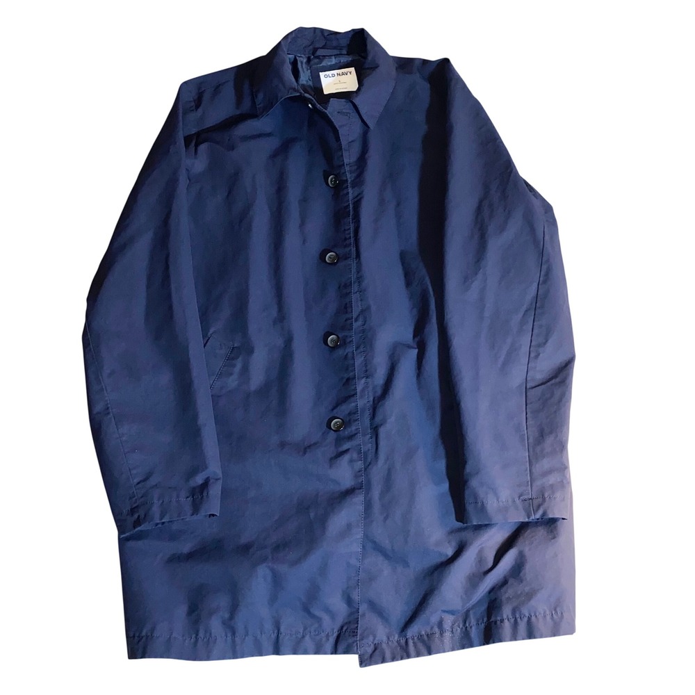 Old Navy Water Resistant‎ Trench Coat Navy Blue Size L